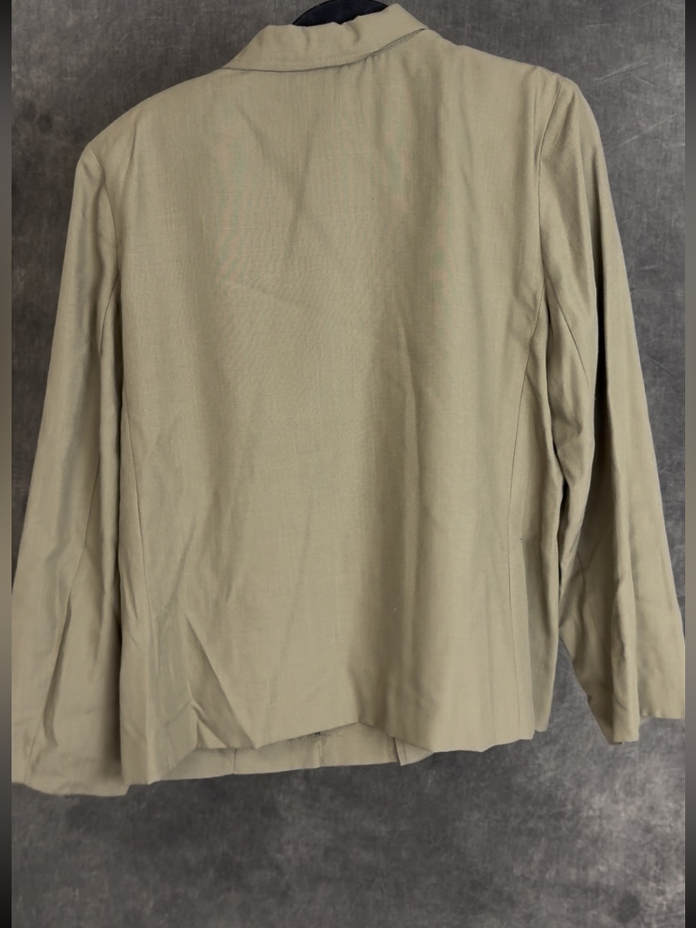 SAG HARBOR OLIVE GREEN ZIP-FRONT JACKET PADDED SHOULDERS WOMEN’S SIZE 14 - Picture 5 of 6